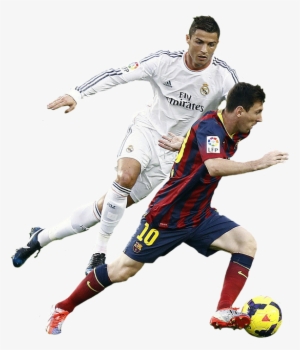 Messi Vs Chicharito 2013 - Messi Y Cristiano Ronaldo Png