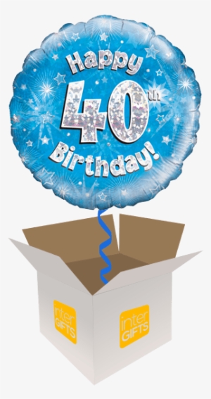 Happy 40th Birthday Blue Holographic - Buon Compleanno Per I Tuoi 60 Anni