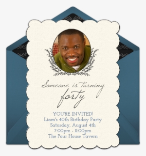 40th Birthday Photo Online Invitation - Place Card
