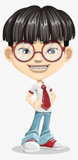 Jeng Li Schoolboy - Chinese Boy Cartoon Characters
