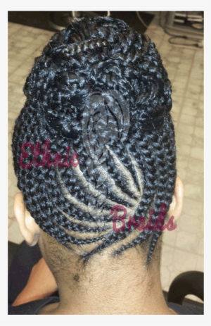 Cornrow Updo Back - Updo