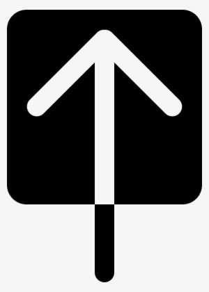 Up Arrow Entering In Black Square - Upload Png White Cloud