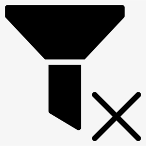 The Icon Is Shaped Like An Upside Down Triangle Missing - Clear Filter Icon Png