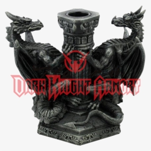 Gothic Dragon Taper Candle Holder - Unicorn Studio Gothic Dragons Pillar Candle Holder