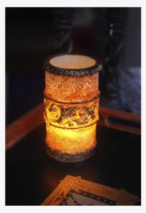 Led Pillar Candle Gothic - Bronskleurige Gothic Wax Led-kaars 15 Cm