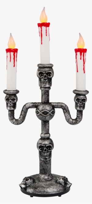 Halloween Skull Candelabra Halloween At Toys Png Gothic - Lights Skull Candelabra Halloween