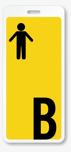 Boy Restroom Hall Pass Id With Symbol - Symbol