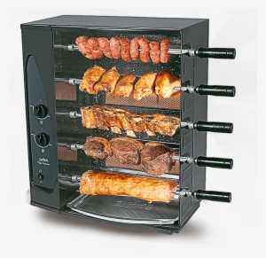 5 Skewers Gas Rotiserie - Gas Rotisserie Grill