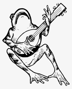 Frog With Mandolin - Musical Instrument