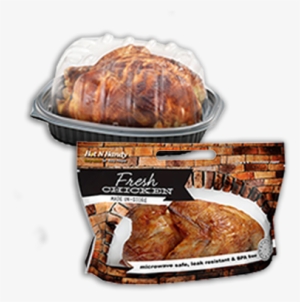 Hot N' Handy® Rotisserie Flexible Pouch - Plastic Hot Food Bags Stone 2 3/4 Lb