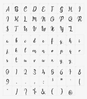 Font Characters - Font
