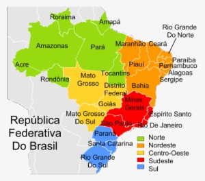 600 Pixels - Easy Map Of Brazil