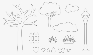 Patchwork Cutters Countryside Silhouette Set Sugarcraft - Line Art