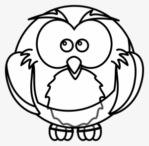 Cartoon Owl Tatoo Tattoo Black White Line Art Svg - Black And White Colouring