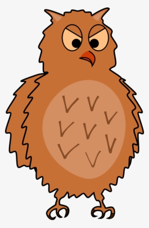 Computer Icons Line Art Owl Cartoon - Enraged Owl Front View, Spread Wings