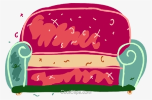 Comfy Couch Royalty Free Vector Clip Art Illustration - Comfy Couch Clip Art