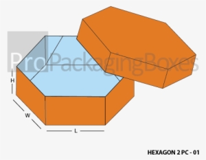 Custom Printed Hexagon 2 Piece Boxes - Box