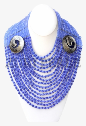 Handmade Unique Two Tone Blue Multi-layered Jewelry, - Chain