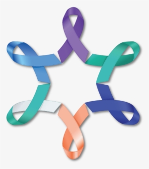 Free Ovarian Cancer Ribbon Png - Circle Of Cancer Ribbons