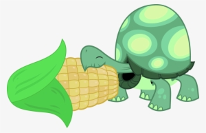 Porygon2z, Corn, Eating, Food, Safe, Simple Background, - My Little Pony Tank