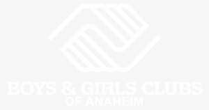 Horizontal White Boys & Girls Clubs Of Anaheim Logo - Boys And Girls Club Logo White