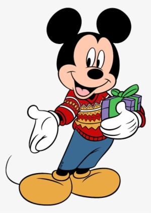 Merry Christmas, Christmas Clipart, Minnie Mouse, Silhouette, - Mickey Mouse Wearing A Sweater