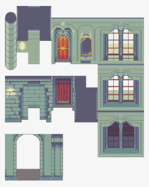 Castle - Castle Walls Pixel Art
