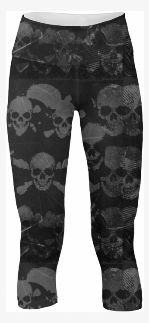 Skull Grunge Yogapants $65 - Black Grunge Skulls Scarf