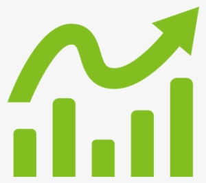 Bar Graph With Arrrow - Ppt Icon Finance