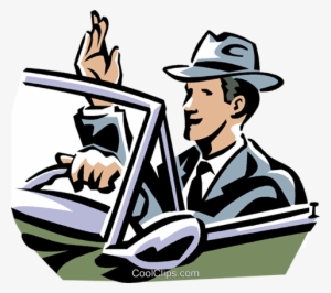Businessman Driving A Car Royalty Free Vector Clip - Berlin