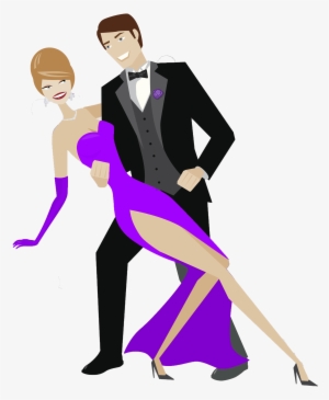 Cancer Ball Dancing Couple - Cartoon Couple Dancing Png