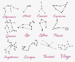 Image Of The Names Of The Constellations - Transparent Background Zodiac Constellation Png