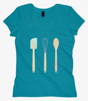 Baking Utensils V-neck Tee - T-shirt