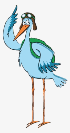 Blue Heron Bird - Stork Cartoon