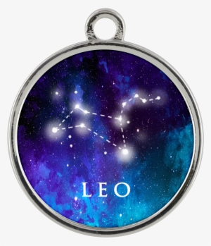 Leo Zodiac Sign Starry Night Blue Silver Plated And - Bracelet