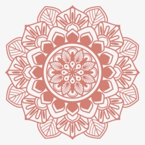 Flower Mandala Design Background Icon Cute Pink Pinkthe - Adesivo De Parede Mandala