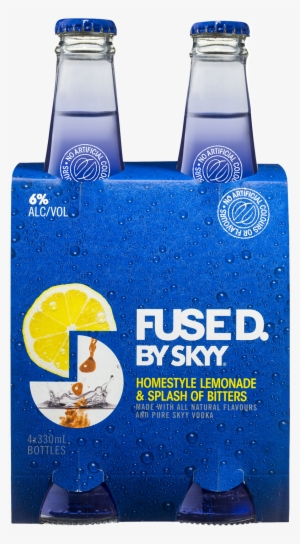 Skyy Fused Homestyle Lemonade & Bitters 330ml 4 Pack - Skyy Vodka Lime And Soda