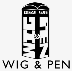 Wig & Pen Logo - Illustration