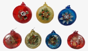 This Vintage Jewelbrite Ornaments, Total Of 7 Ornaments - Christmas Ornament