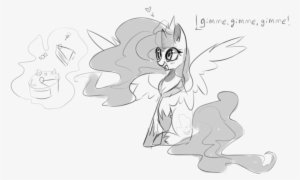 Aureai-sketches, Cake, Cute, Happy, Monochrome, Princess - Cartoon