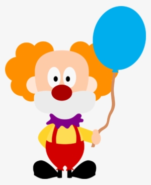 Clown With Balloon - Cartoon