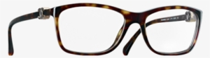 Acetate Eyeglasses With Metal Cc - Tan