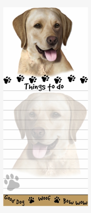 Magnetic Notepad "labrador Yellow" - Yellow Labrador Tall Magnetic Notepad