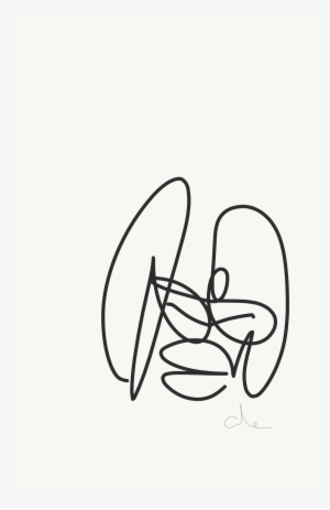 Chermelle Edwards Coffeetographer Art Blind Contour - Drawing