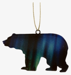 Northern Lights Bear Ornament - Bear Silhouette