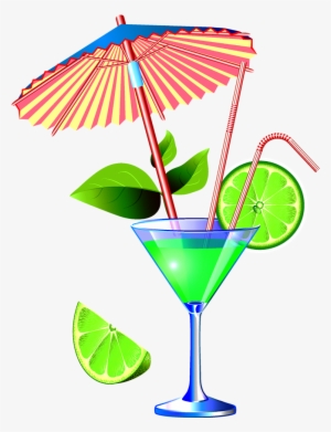 Mq Green Drink Umbrella Lime Leaf - Juice