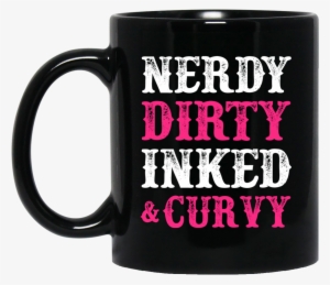 Nerdy, Dirty, Inked & Curvy Mug - Best Freakin Aunt And Godmother Ever