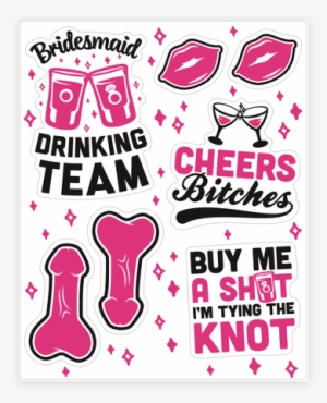 Bachelorette Party Sticker/decal Sheet - Bachelorette Party Stickers