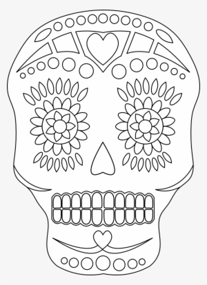 Sugar-skull 2 048 × 2 829 Pixlar - Simple Day Of The Dead Coloring Pages