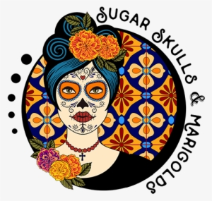 Sugar Skulls And Marigolds - Sugar Skull Coloring Book: Da De Los Muertos
